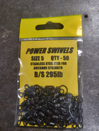 Power Swivels Size 5 – Qty 50 (295lb Breaking Strain)