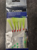 Fladen Herring & Mackerel Feathers – 5‑Hook Rig (Size 4, 0.50 mm Line)