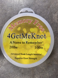 4GetMeKnot Hooklength Material 100m (Memory Free Rig Line)