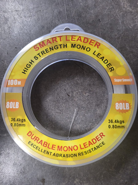 Smart Leader Mono – 100m / 80lb (High Strength Mono Leader)