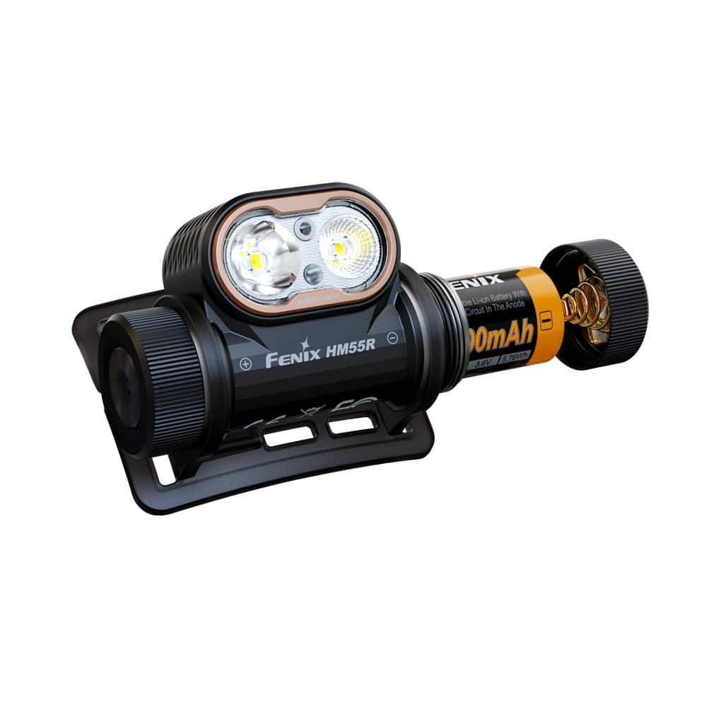 Fenix HM55R – 1200 Lumen Compact Dual‑Beam Headlamp