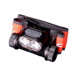 Fenix HM65R‑T V2.0 – 1600 Lumen Dual‑Beam Magnesium Headlamp (Black / Orange Band)