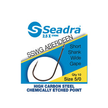 Load image into Gallery viewer, Seadra SSWG Aberdeen Hook – Wide Gape Short Shank for Big Fish