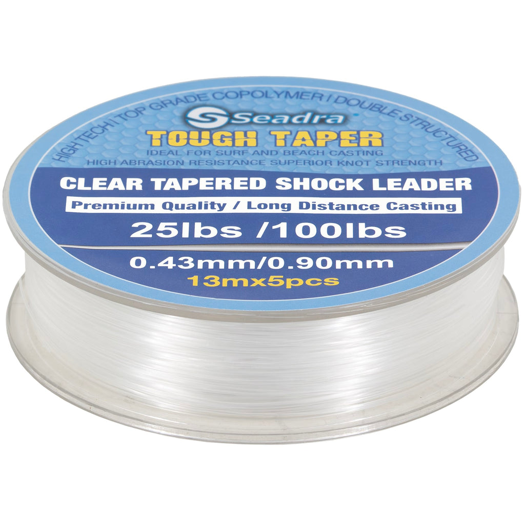 Seadra Tough Taper Tapered Shock Leader Fishing Line – Mist Yellow – Premium Casting Leader