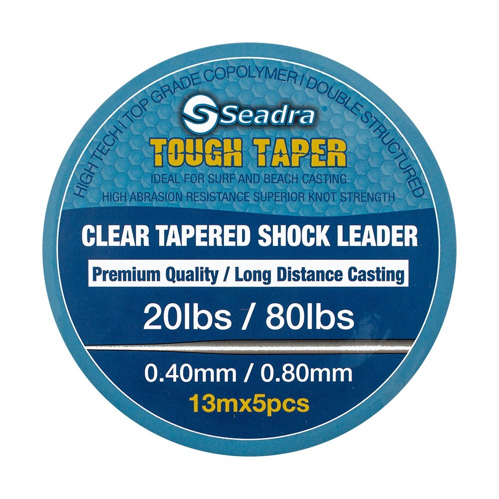 Seadra Tough Taper Tapered Shock Leader Fishing Line – Mist Yellow – Premium Casting Leader