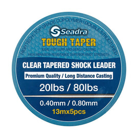 Seadra Tough Taper Tapered Shock Leader Fishing Line – Clear – Premium Casting Leader